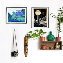 Load image into Gallery viewer, Knoxville Sun Sphere Gold Foil Art Print 8.5"x11"