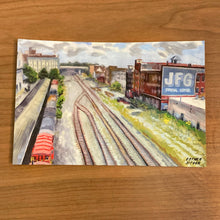 Load image into Gallery viewer, Rail Road Tracks in Knoxville Postcard