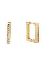 Load image into Gallery viewer, 14K Gold Dipped Huggie Earring - Square