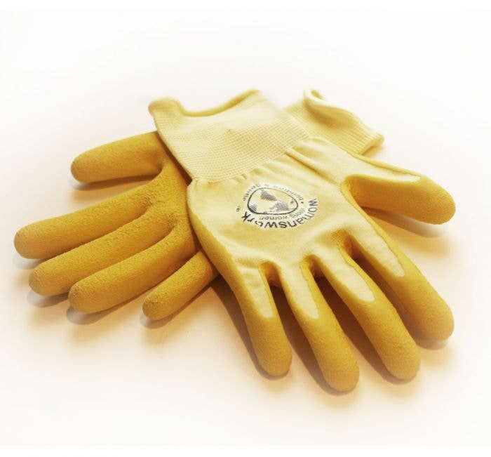 best womens gardening gloves Womanswork Latex Weeder Gloves Yellow