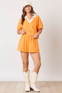 Gameday Ready Pearl Embellished Shorts