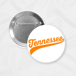 Tennessee Game Day Button | Classic Baseball Script: 3.00”