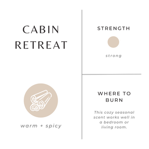 Cabin Retreat Frosted Candle (Seasonal)