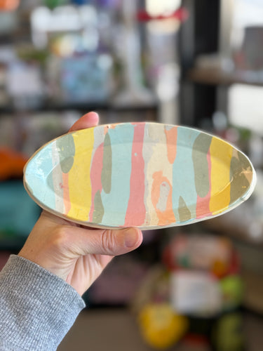 Rainbow Oval Trinket Dish