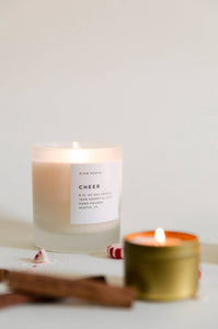Cheer Frosted Candle - Seasonal