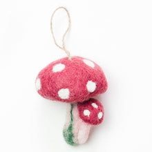 Load image into Gallery viewer, Felt Mushroom Ornaments  6 Assorted PIECES