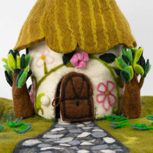 Load image into Gallery viewer, Country Felt Cottage Fairy PlayHouse - For Finger Puppets