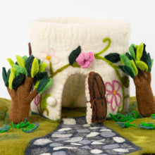 Load image into Gallery viewer, Country Felt Cottage Fairy PlayHouse - For Finger Puppets