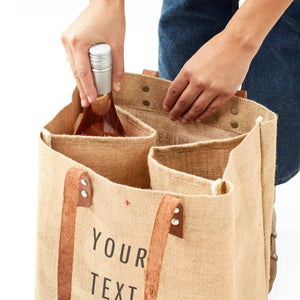 Wine Tote in Natural - I Love You, I See You, You Matter