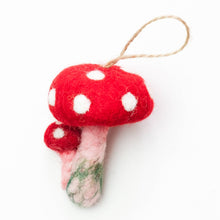 Load image into Gallery viewer, Felt Mushroom Ornaments  6 Assorted PIECES