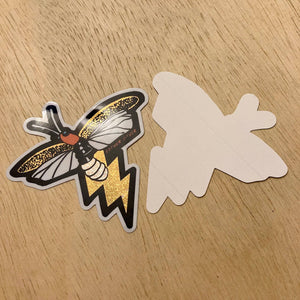 Lightning Bug Glitter Sticker 3"x3"