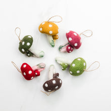 Load image into Gallery viewer, Felt Mushroom Ornaments  6 Assorted PIECES