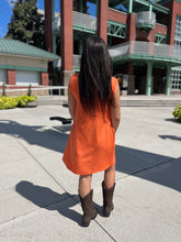 Load image into Gallery viewer, Elle Collared Sleeveless Game Day Polo Dress Orange