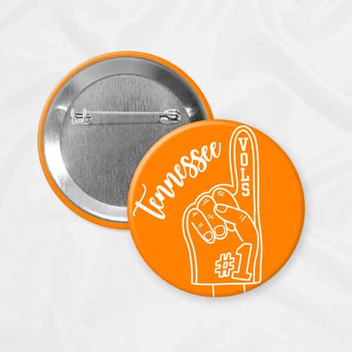 Tennessee Game Day Button | Fan Hand: 3.00”