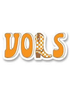 "Vols" Checkered Boot Sticker