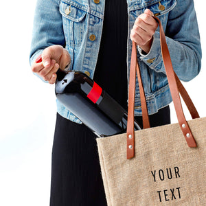 Wine Tote in Natural - I Love You, I See You, You Matter