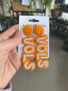 Collegiate Beaded Earrings - University of Tennessee