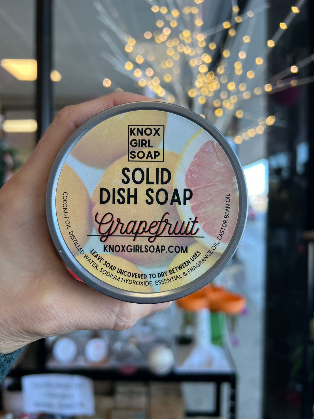 Solid Dish Soap in Tin