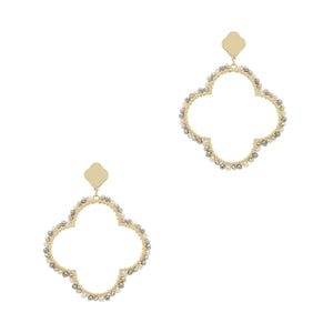 Rivi Gray Clover Earrings