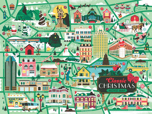 Classic Christmas Movie Map Puzzle