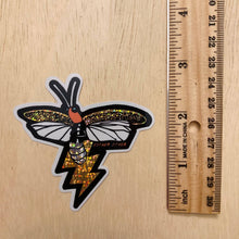 Load image into Gallery viewer, Lightning Bug Glitter Sticker 3&quot;x3&quot;