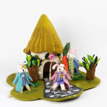 Load image into Gallery viewer, Country Felt Cottage Fairy PlayHouse - For Finger Puppets