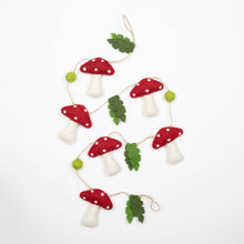 Load image into Gallery viewer, Felt Decor Red Spotted Felt Mushroom Garland