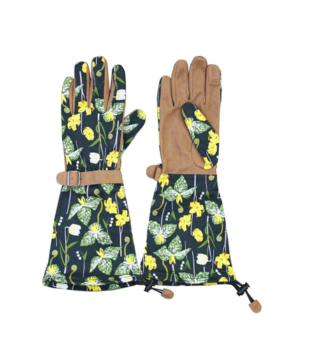Woodland Garden Arm Saver Gardening Gloves: Medium
