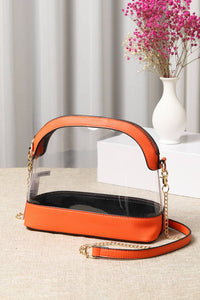 Clear Stadium Concert Bag: Orange