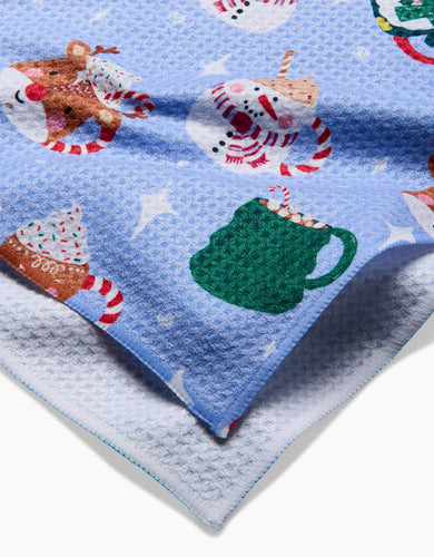 Christmas Mugs Tea Towel