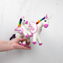 Load image into Gallery viewer, Unicorn - Small Felt Rainbow