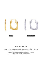 Load image into Gallery viewer, 14K Gold Dipped Pin Catch Earrings