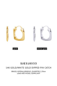 14K Gold Dipped Pin Catch Earrings