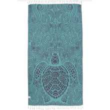 Load image into Gallery viewer, Sand Cloud Mint Swirl Turtle Beach Towel