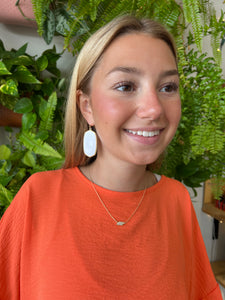 McGrath Drop Earring WHITE