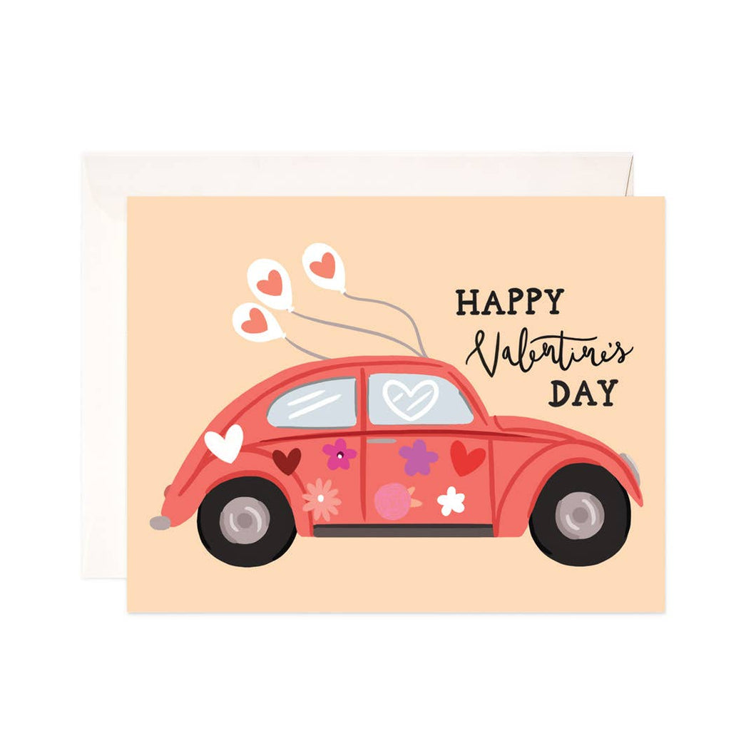 Valentine Buggie Greeting Card - Valentine's Day Card