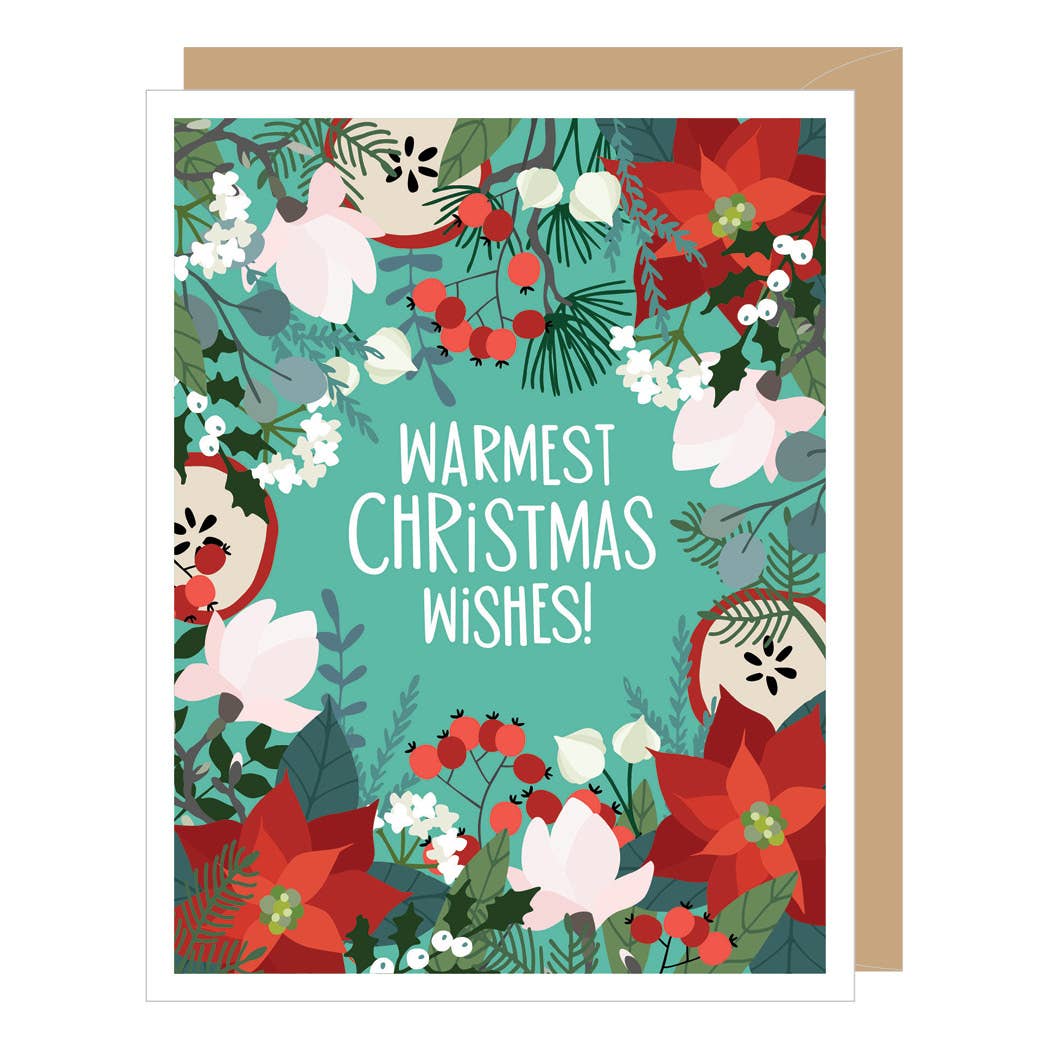 Christmas Floral Holiday Card