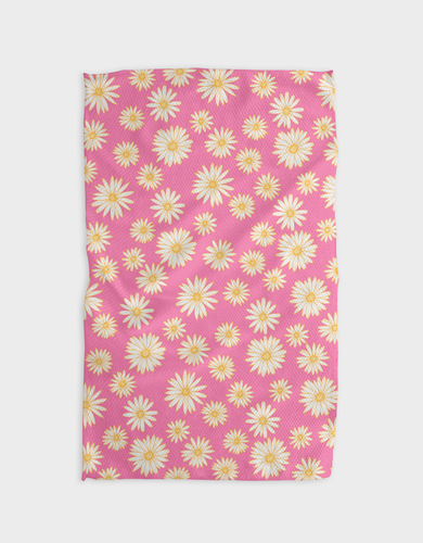 Daisy Days Pink Kitchen Tea Towel