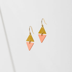 Alta Earrings Pink and Gold