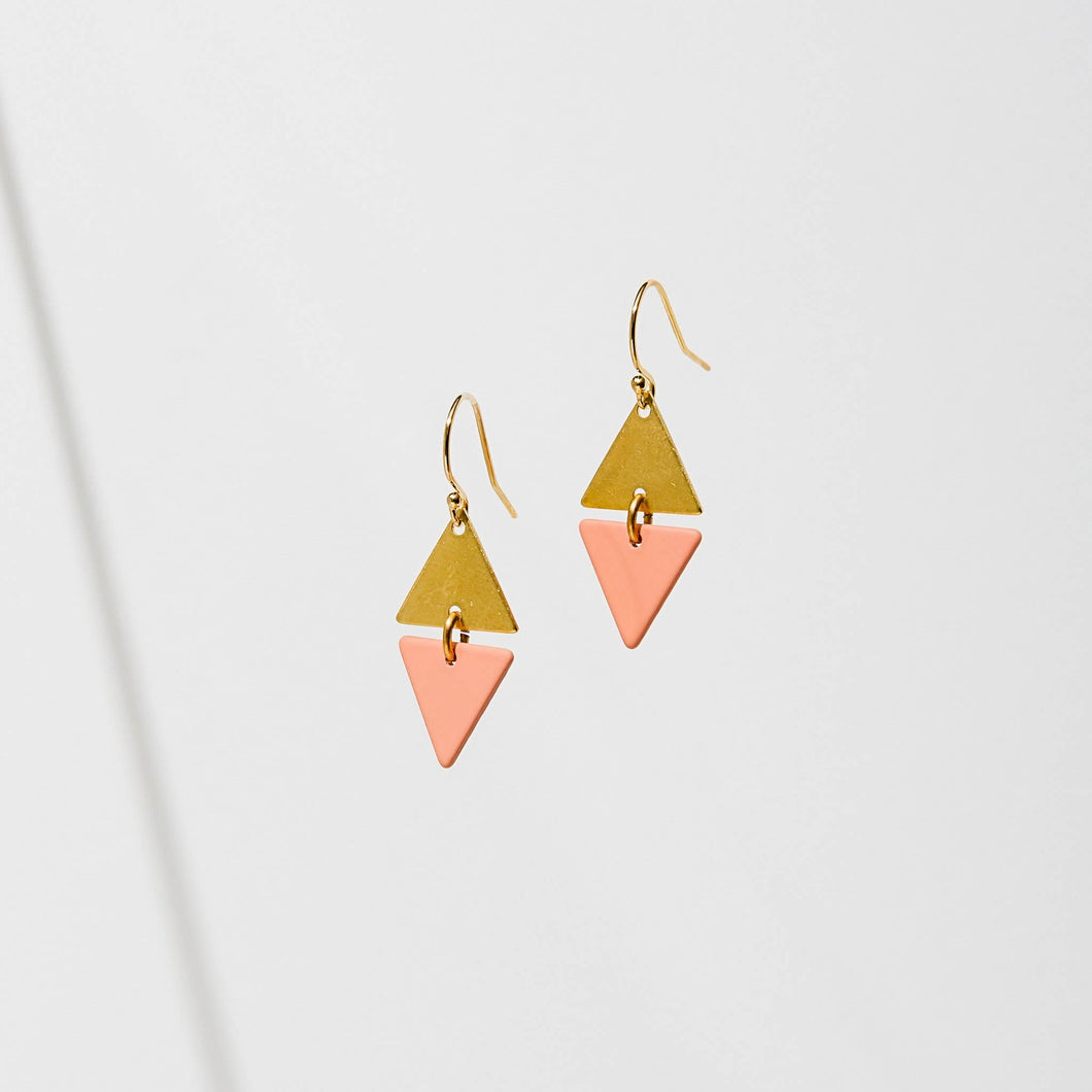 Alta Earrings Pink and Gold