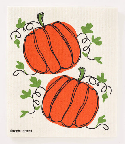 Pumpkins Swedish Dishcloth - Minimal Optimist, LLC
