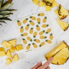 Load image into Gallery viewer, Pineapples Swedish Dishcloth