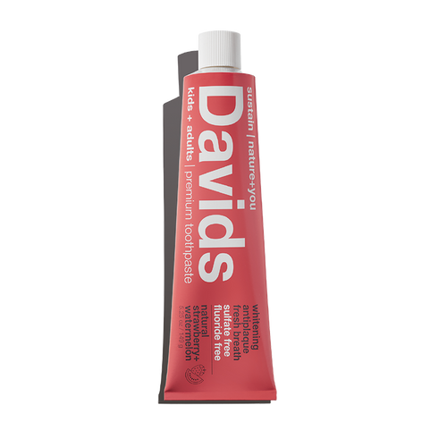 Davids kids + adults premium toothpaste  /  strawberry water