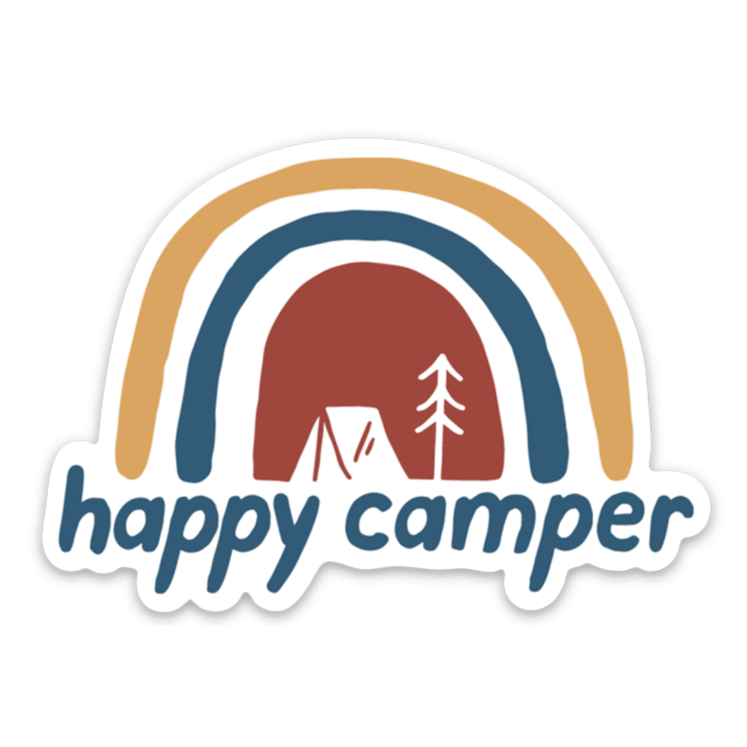 Happy Camper Sticker - Minimal Optimist, LLC