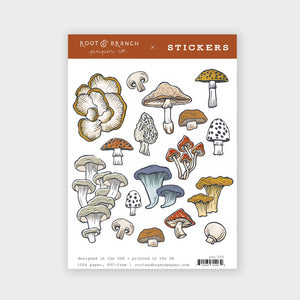 Mushrooms + Fungi Sticker Sheet
