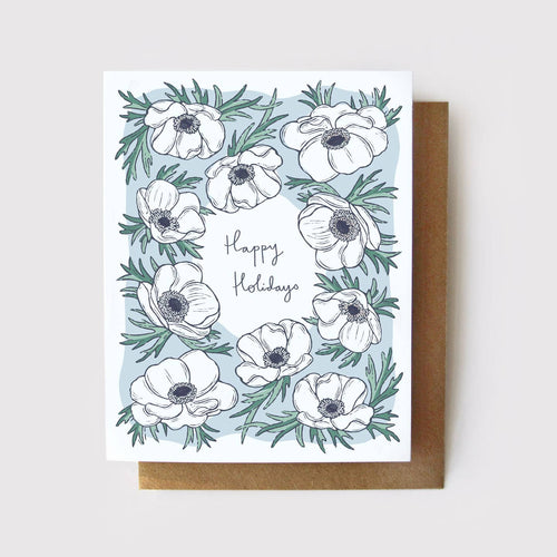 Happy Holidays - Winter Hellebore Card