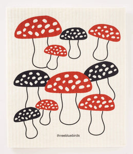 Mushrooms Swedish Dishcloth - Minimal Optimist, LLC