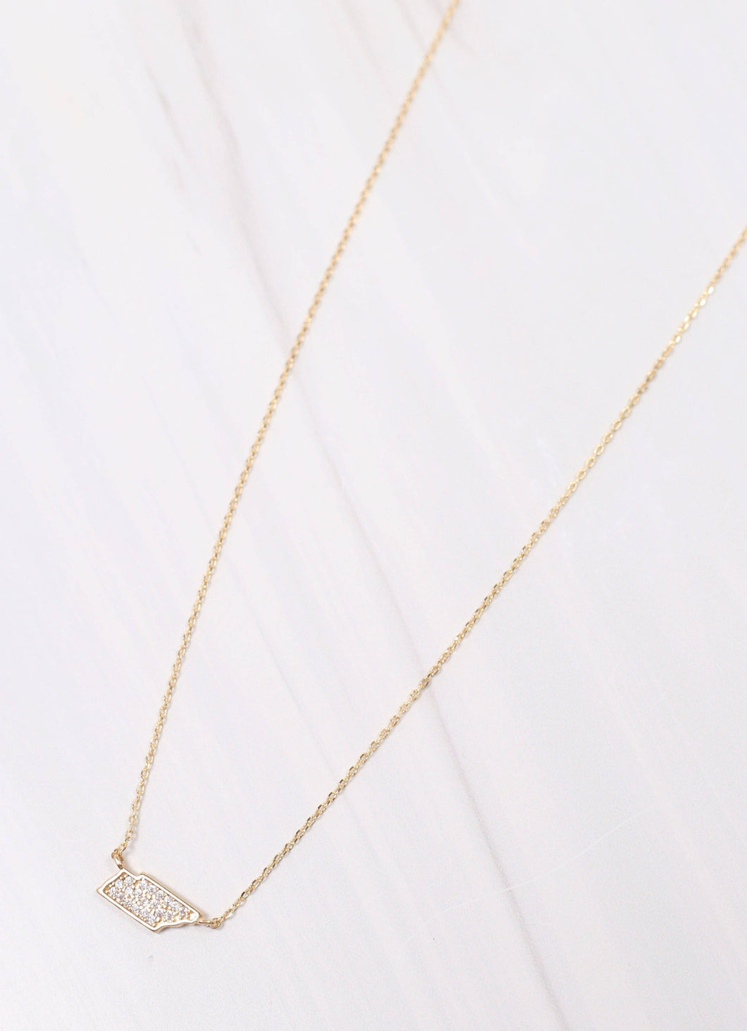 Tennessee CZ Necklace GOLD