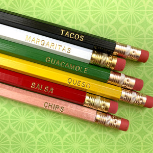 Taco lover pencils, set of 6 - Minimal Optimist, LLC