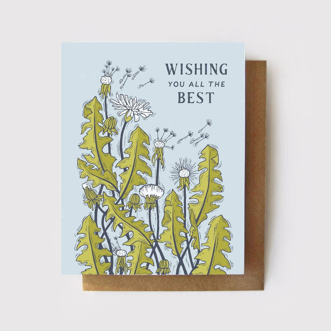 Wishing You All the Best - Dandelion Card